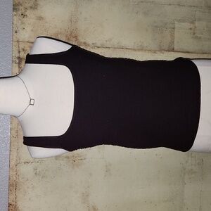 ANTHROPOLOGIE Black Ribbed Tank Size Medium